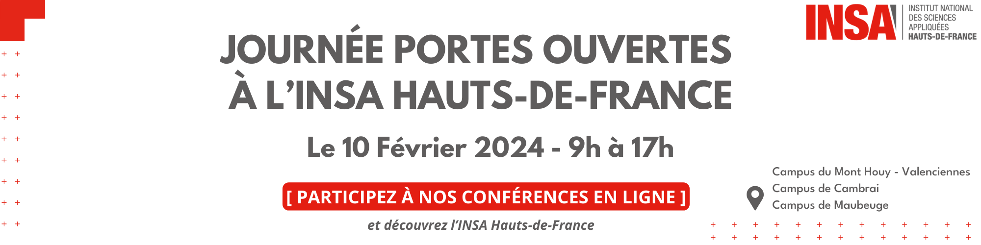 Rendezvous pour notre Journée Portes Ouvertes 2024 ! INSA HautsdeFrance
