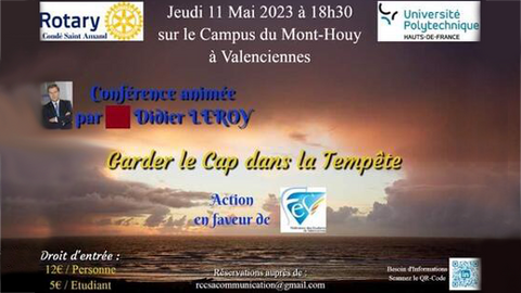 « Le cap dans la tempête », une conférence de Didier Leroy « Le cap dans la tempête », une conférence de Didier Leroy