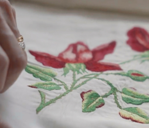 fleur brodée